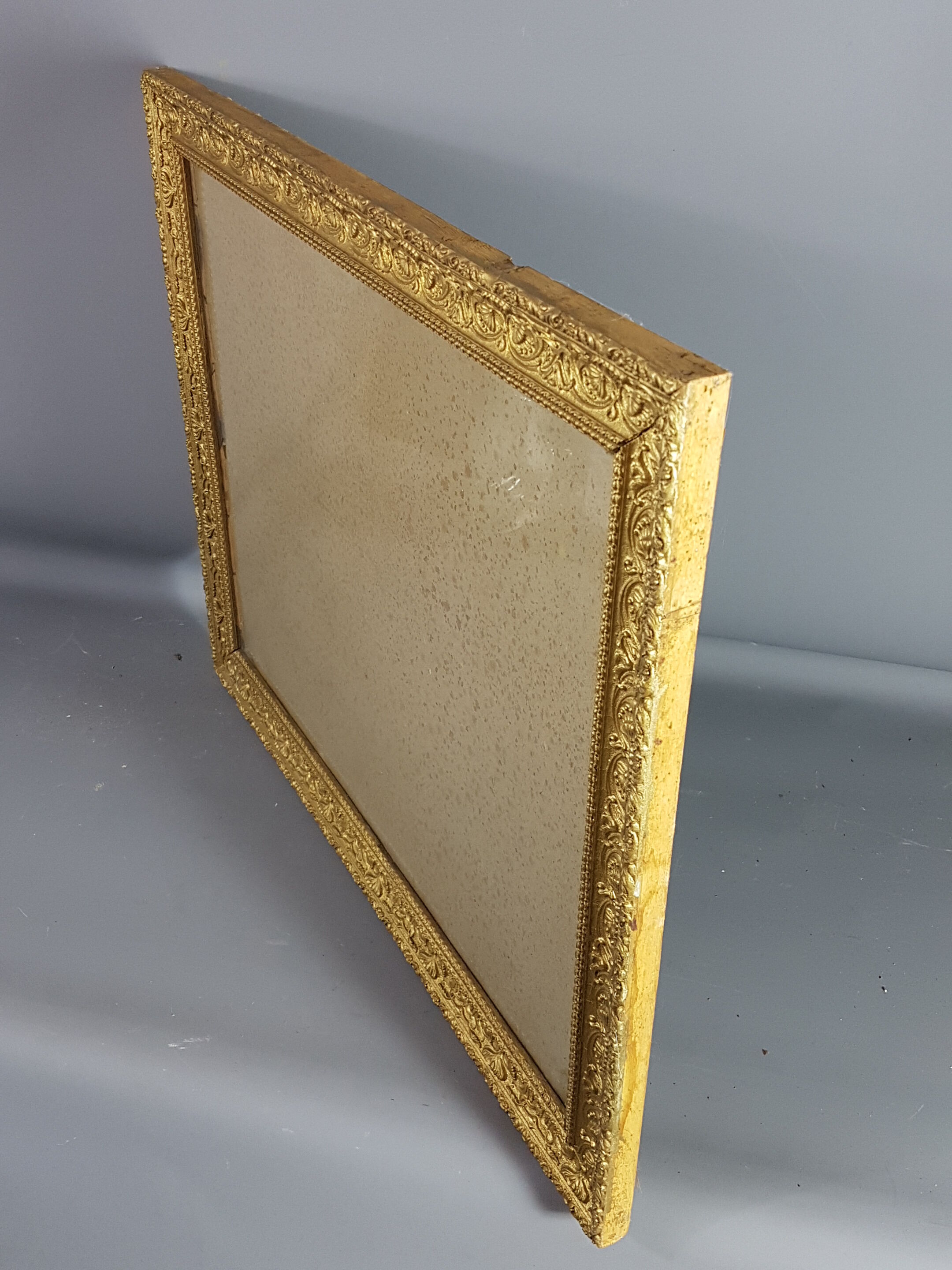 Old Frame Wood - Gild stucco decoration ancoly flowers 59X47 cm leafing 51.9x39.9 cm SB115