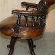 Victorian Captain Chesterfield Armchair in Restored Leather
