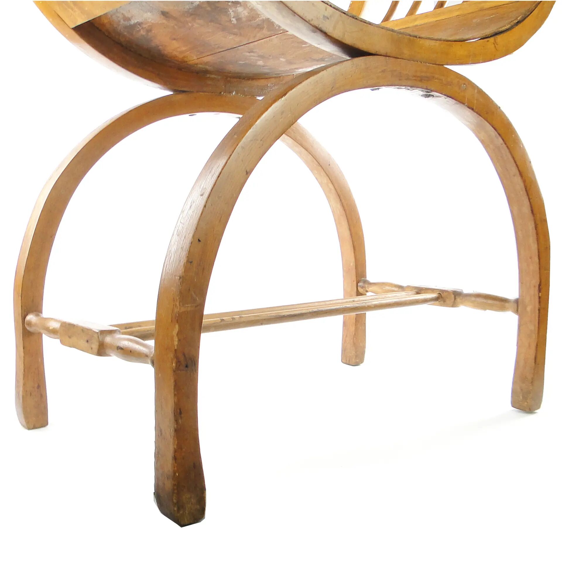Chaise de type gondole Empire, en bois, Pologne, début du 20e siècle