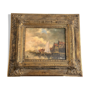 ancien Huile Panneau