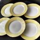 6 flat plates in Badonviller earthenware FB