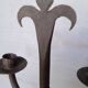 Brutalist wrought iron candle holder ep 1940/50