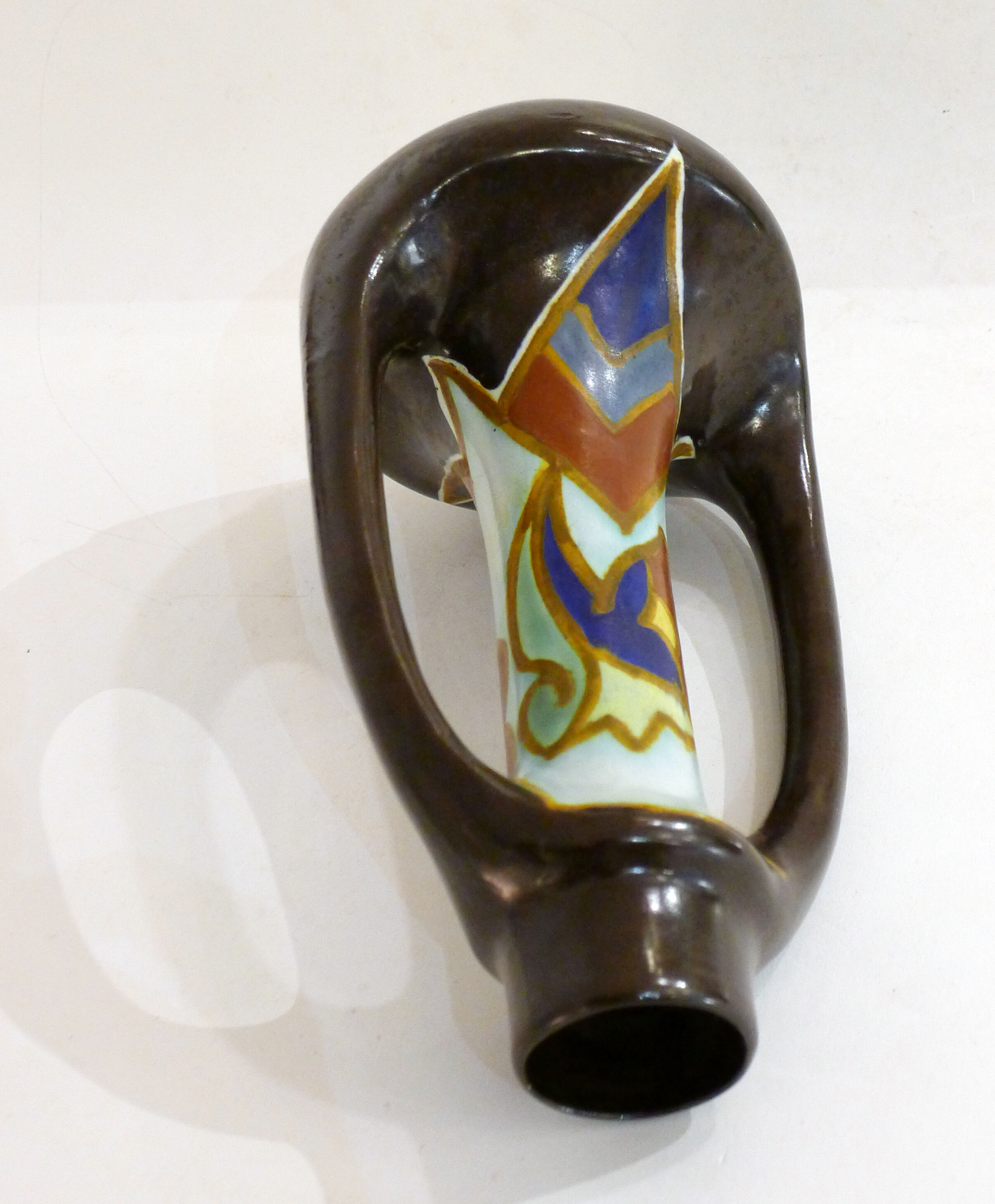 Vase amphora faience mate