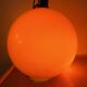 Vintage orange opaline pendant light, 1970s