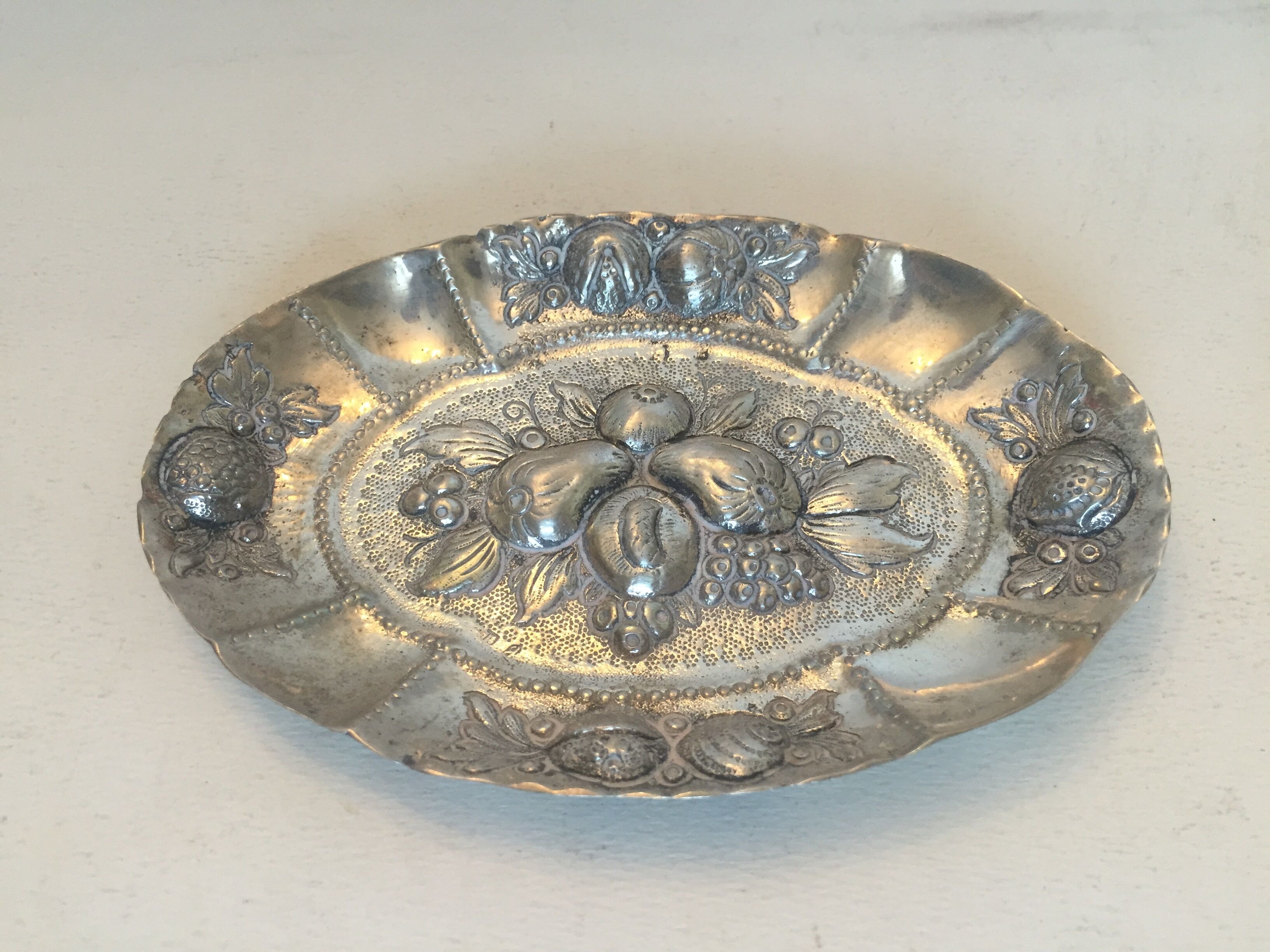 Empty silver metal pocket