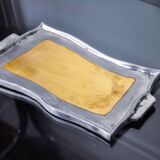 Brutalist pocket emptier by Leopold, bronze and aluminum 1970, Spain