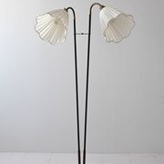 Lampadaire 2 feux en métal noir