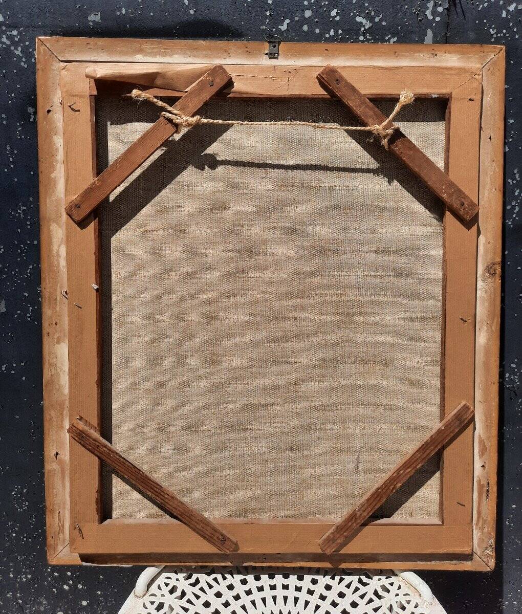 Peinture à l'huile de portrait victorien de la fin du XIXe siècle représentant une jeune fille, encadrée