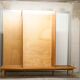 Scandinavian wardrobe 1960 honey color 4 doors L 205 cm