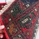 Vintage Persian carpet Hamadan handmade 41cm x 59cm 1970s