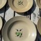 Set of 5 plates and 1 deep dish in Boch earthenware