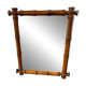 Miroir mural vintage en bambou foncé