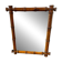 Miroir mural vintage en bambou foncé
