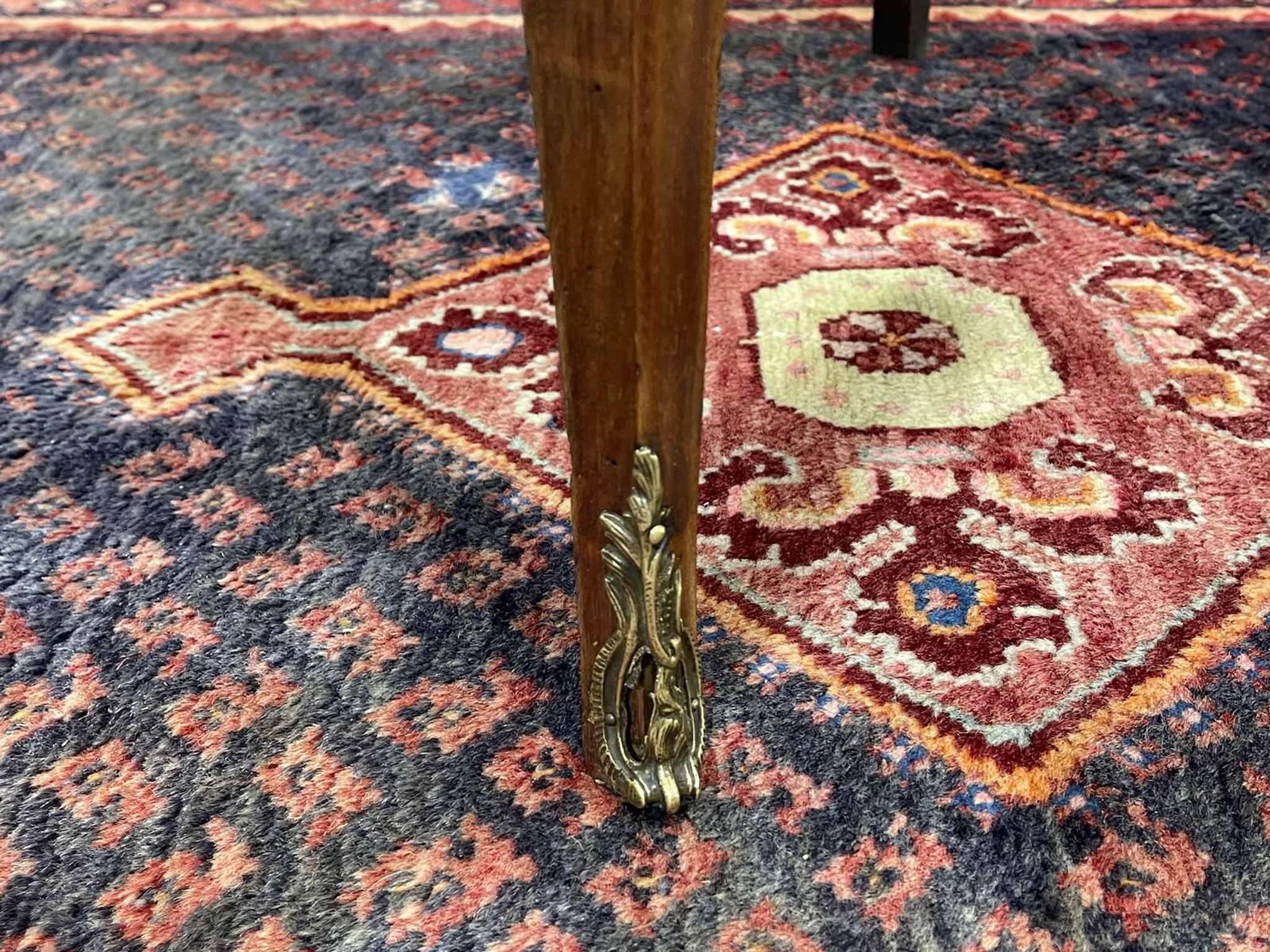 Late 19th-century Louis XV commode in oak, rosewood, and marble top