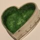 Small tin box carved heart floral decoration