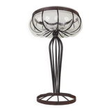 Vintage glass and metal vase, 1970s