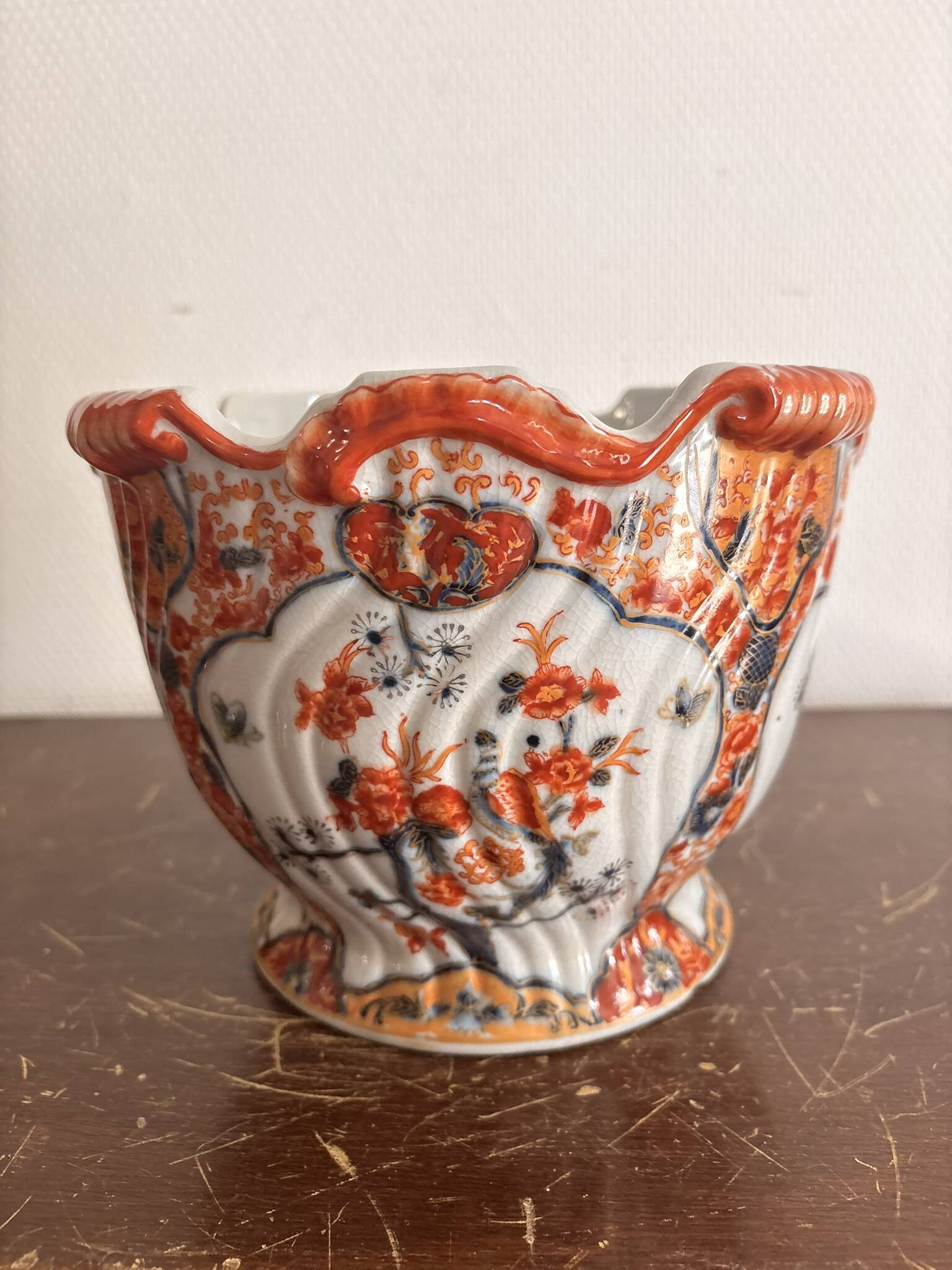 Antique Planter Cache Pot Satsuma Style Imari Japan 19th Century Meiji
