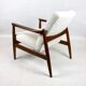 White Boucle GFM-64 armchair by Edmund Homa, 1970s