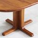 Table à manger ovale extensible vintage danoise en teck massif des années 1960