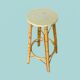 Vintage bamboo and rattan bar stool