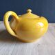 Vintage Mustard Enamelled Ceramic Teapot