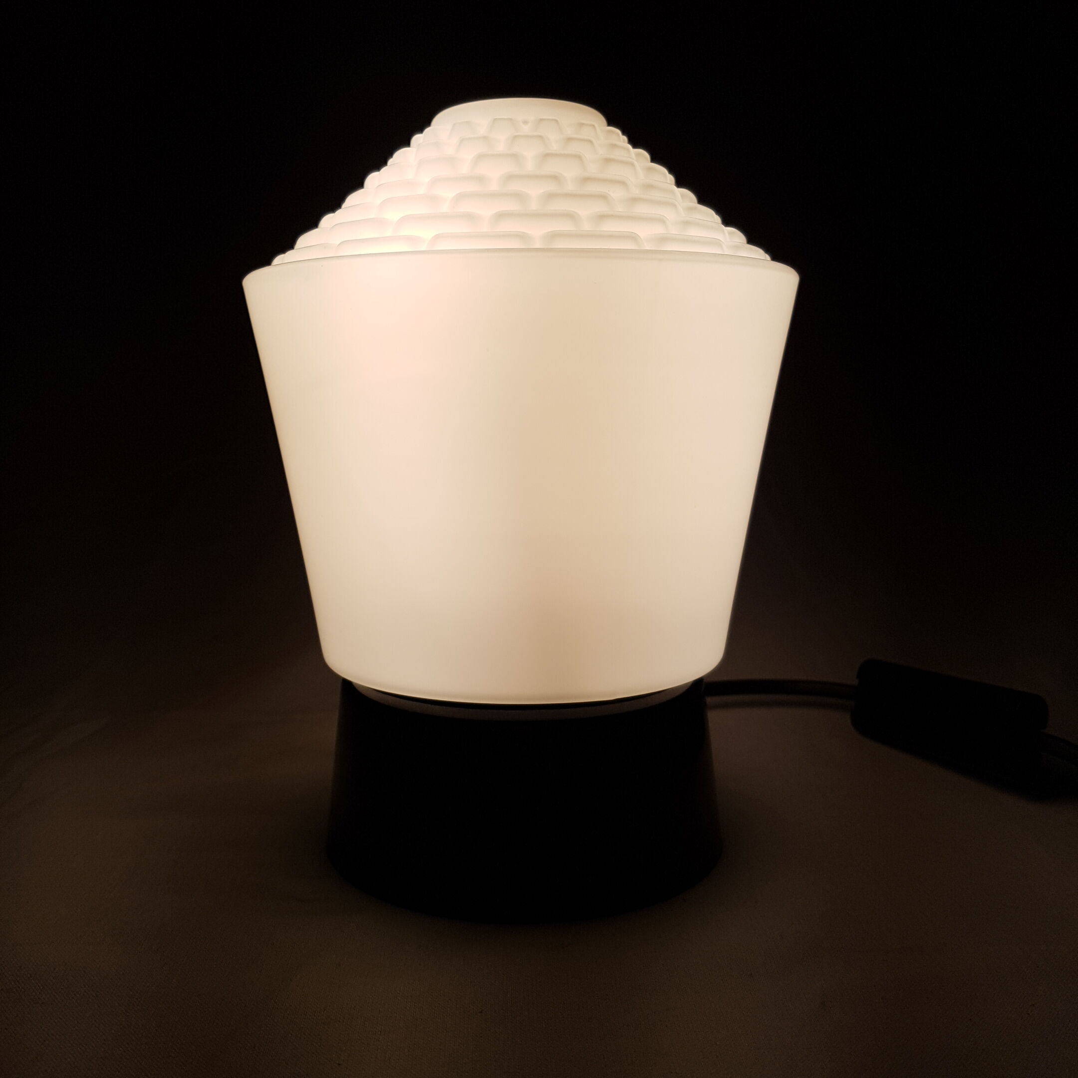 Lamp bakelite and opaline Philips Poligny