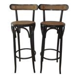 2 bar stools cannée canning bentwood