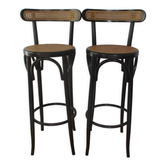 2 bar stools cannée canning bentwood