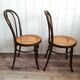 Curved wood bistro chairs