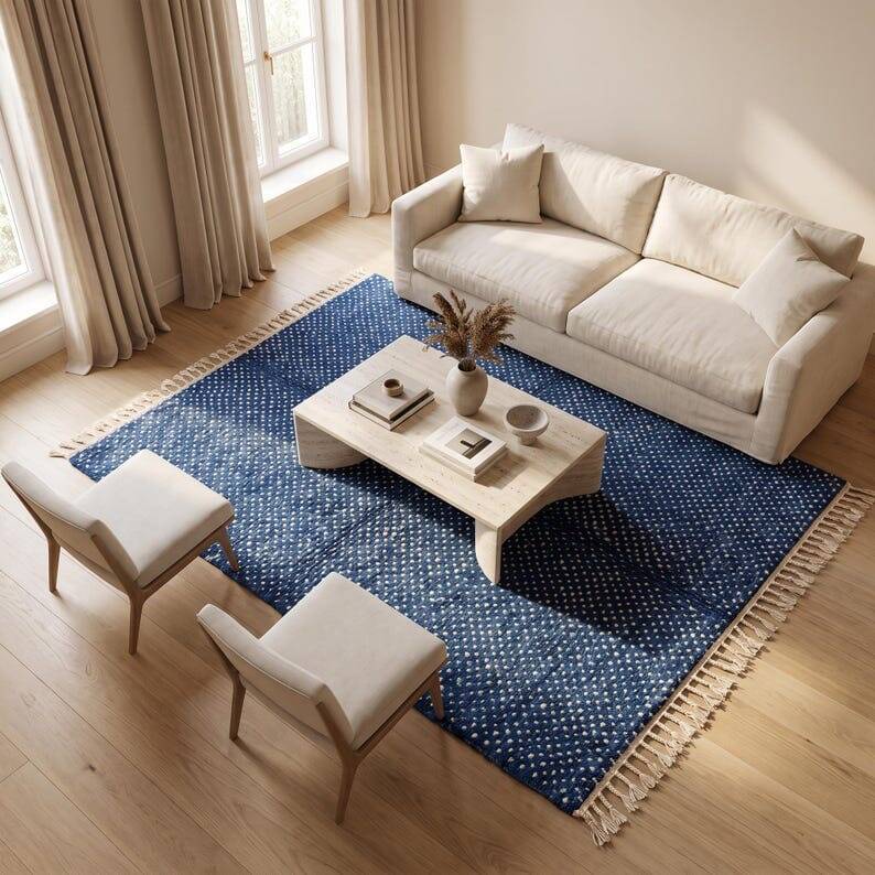 Handmade pure wool rug, size 1.5/2.5 m.