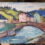 Painting on canvas Landscape bearn