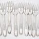 Christofle Albatros, Art Deco, 12 long cake forks, 16.5 cm.