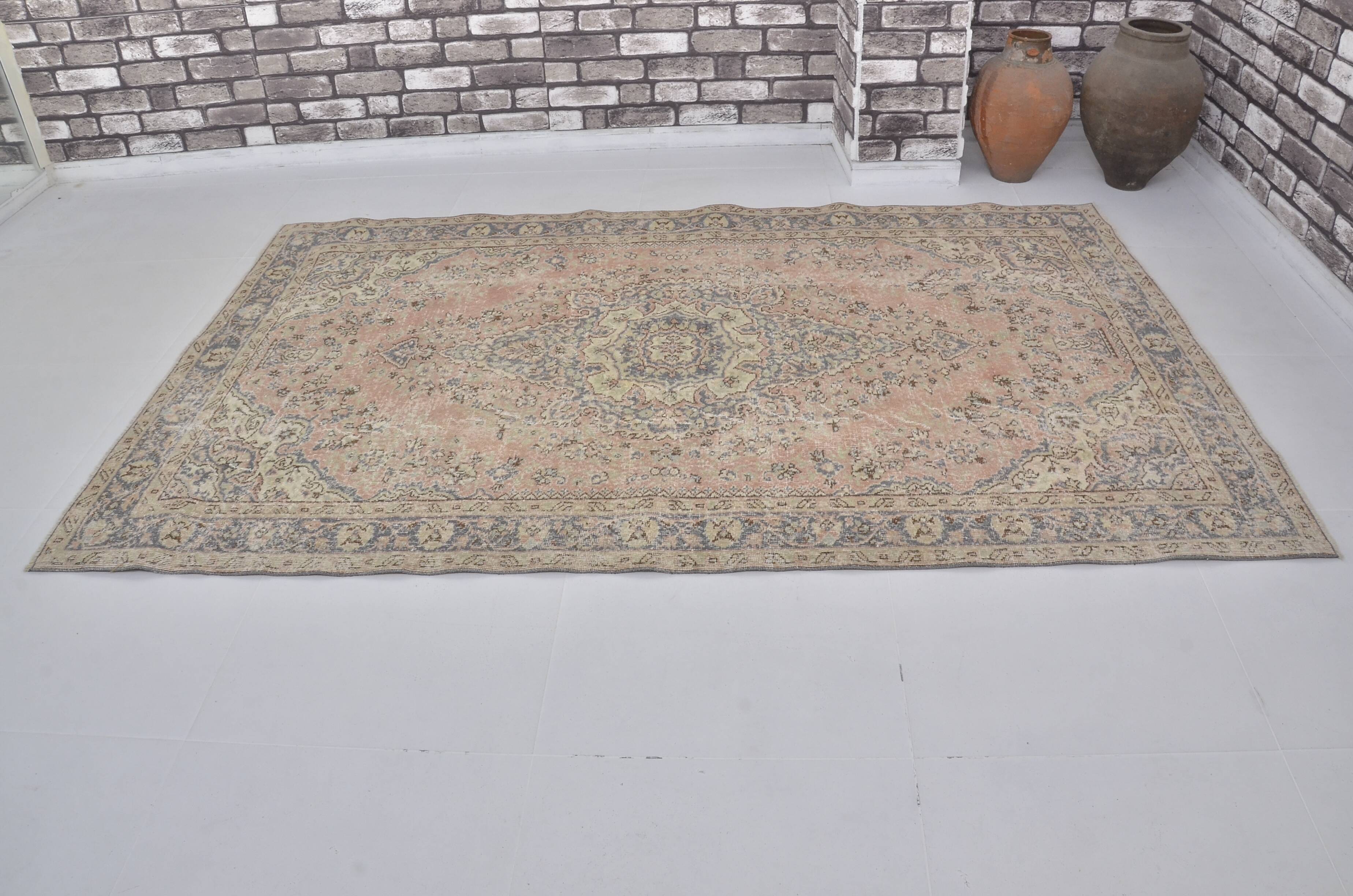 Oushak Vintage Floor Wool Rug sku1350