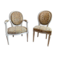 Chaise et fauteuil médaillon, style louis xvi, vers 1950