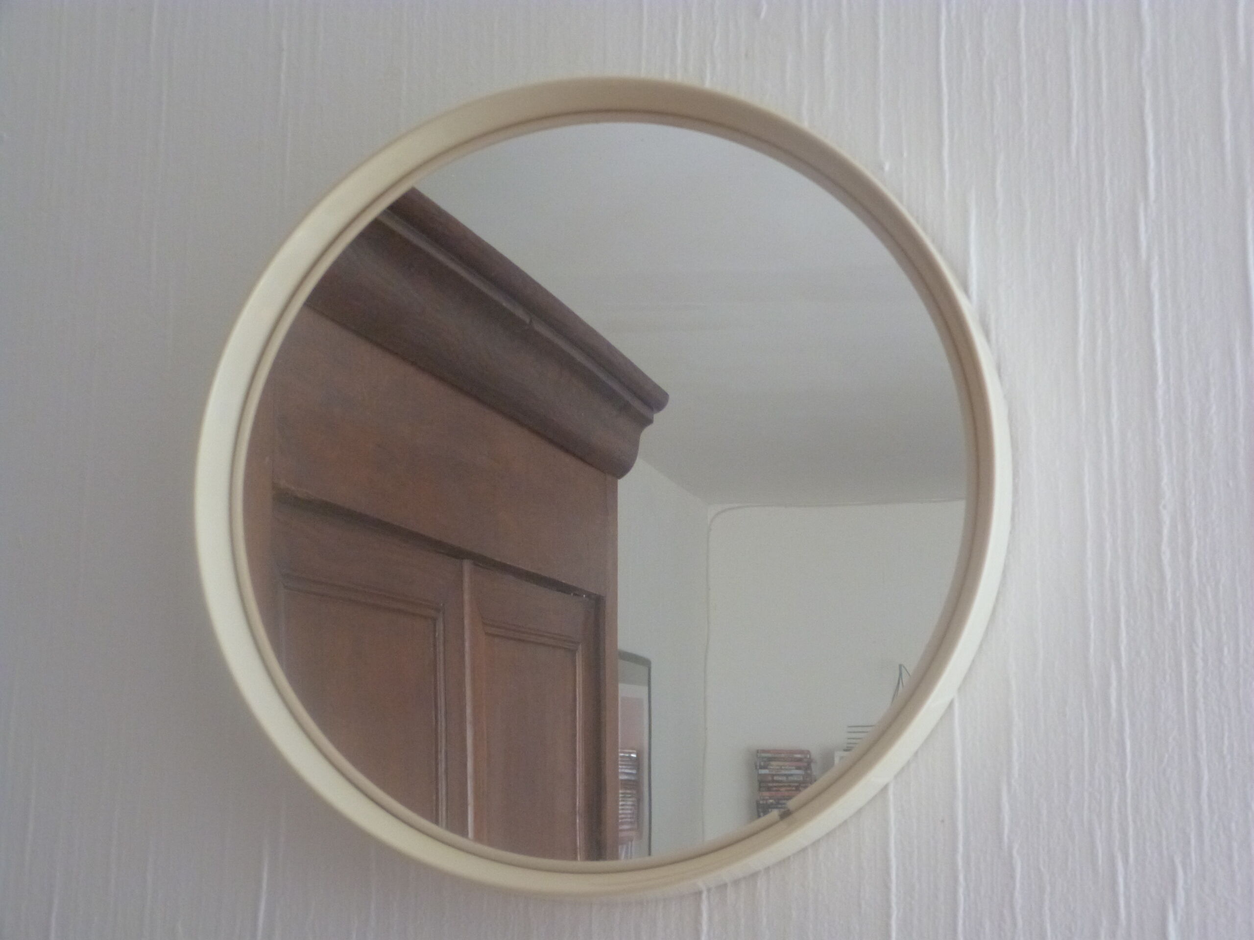 Vintage mirror plastic cream - Collezione Salc Cantù Italy