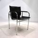 Strässle HE leather lounge chair by Hans Eichenberger