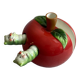 Kitsch apple ceramic napkin, salt, pepper holder