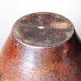 Grand vase potiche décoratif en métal vintage design minimaliste