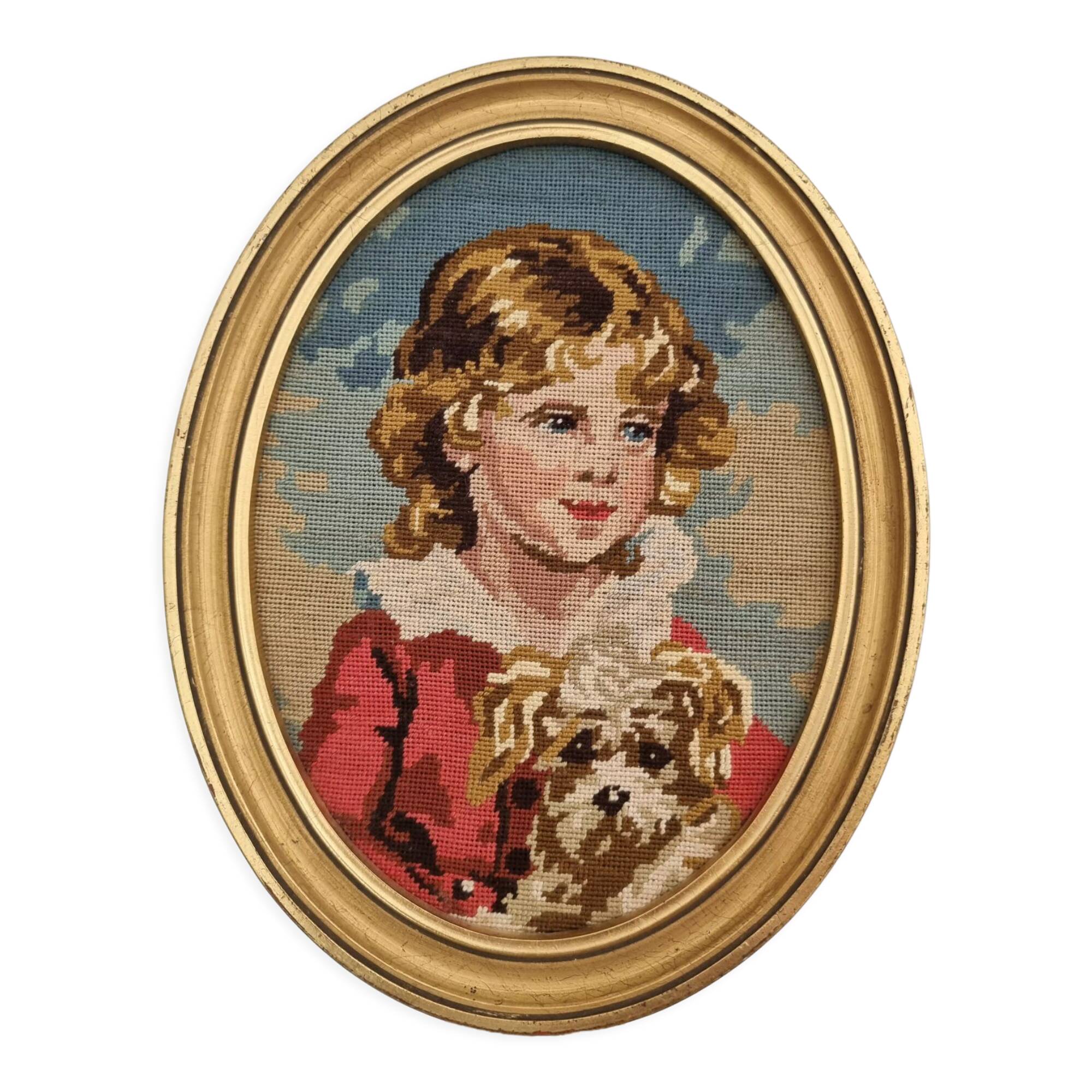 Canvas and gilded frame