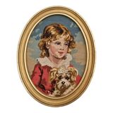 Canvas and gilded frame