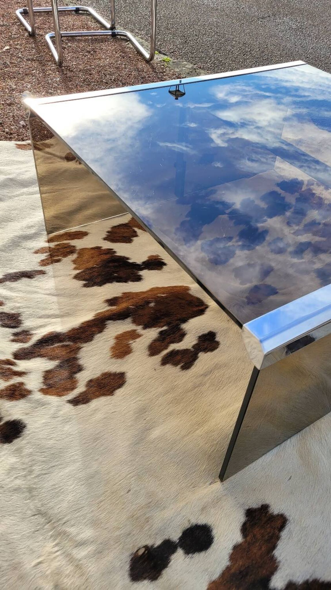 Smoked glass coffee table by Galloti and Radice Italy, 1970s