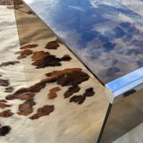 Smoked glass coffee table by Galloti and Radice Italy, 1970s