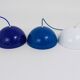 Blue enamelled suspension flowerpot by Verner Panton for Louis Poulsen, Denmark, 1969.