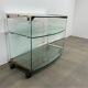 Bar cart/vintage cart in curved glass by Gallotti & Radice