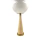 Conic parchment and brass table lamp, France 1960
