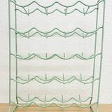 Metal aqua green bottle rack