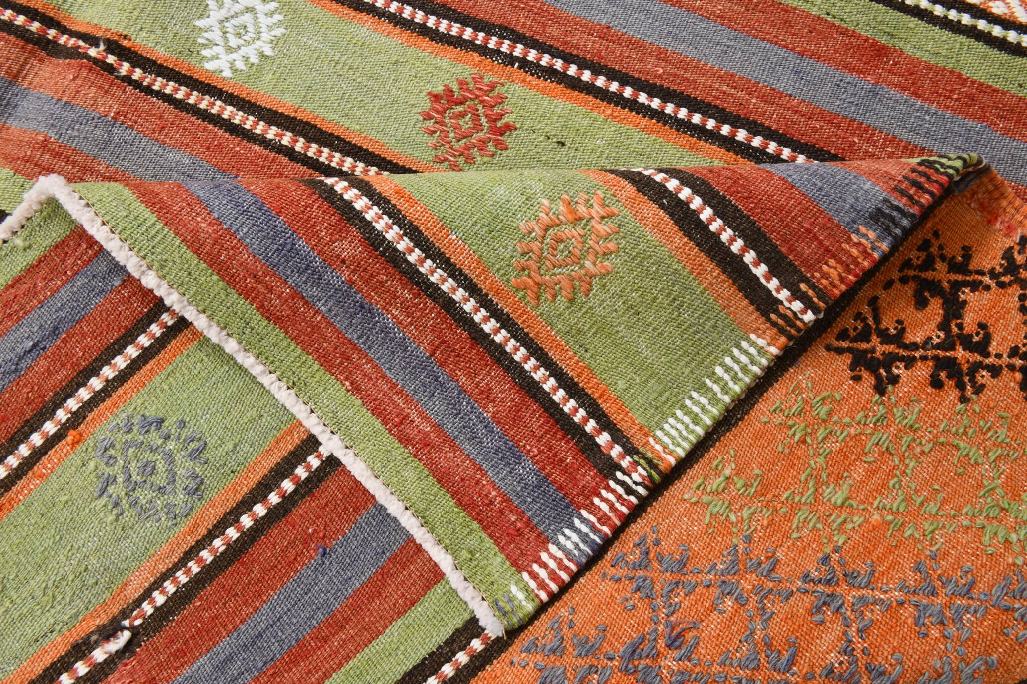 6x8 Handwoven Vintage Kilim Rug, 177x242Cm