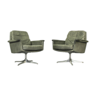 Set of 2 Sedia Swivel Chair  by Horst Brüning for Cor, 1960s – Grey Leather