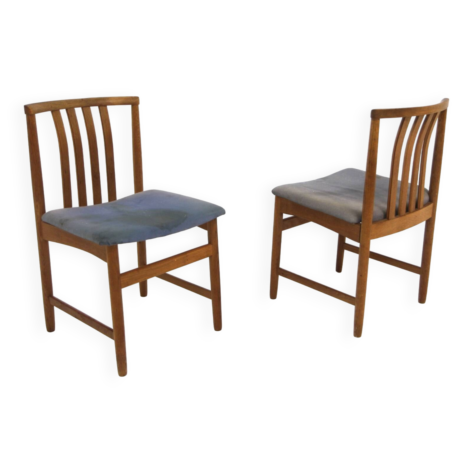 Set of 2 Scandinavian oak chairs, Sweden, 1960