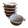 Series of 5 sandstone bowls